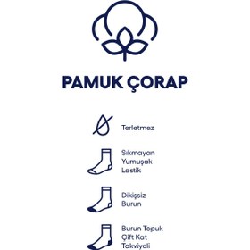 Resim Siyah 2'li Pamuklu Çorap Seti - Siyah / 42-45 