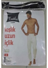 Resim Tutku Erkek Kışlık İnterlok Pamuk'lu Alt Uzun İçlik 0113 - 1 Adet Ekru 