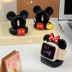 Resim DISNEY Mickey Mouse Saat Şarj Standı - Silikon Tabanlı ve Kırmızı Puantiyeli Fiyonklu, Karakter Temalı Şarj İstasyonu, Seyahat Dostu Saat Saklama Kutusu, Şık Aksesuar Organizatörü (Beyaz/Siyah) - Disney Hayranları İçin Mükemmel Hediye, Ev Ofis Dekoru, Eğlenceli Tasarım, Zarif Yapı, Teknoloji Tutkunları, Koleksiyon Parçası 