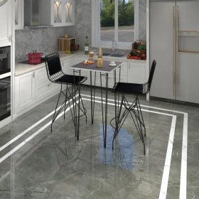 Resim Kenz Life Knsz Masa Sandalye Takımı HEM105ZENGIN Grisyh 070*070 2 Sandalye Syhsyh Sırt Minderli 