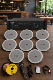 Resim Lastvoice Maxx Paket-4 tavan Hoparlörü Ve 6 Bölgeli Anfi Ses Sistemi Paketi (FULL SET) 
