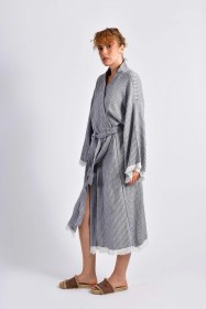 Resim Brandsmithshop Mavi Striped Kimono Çok Renkli 