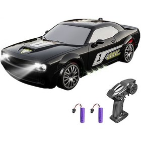 Resim 1/20 Uzaktan Kumandalı Drift Arabası 2.4ghz Tam Orantılı-siyah 