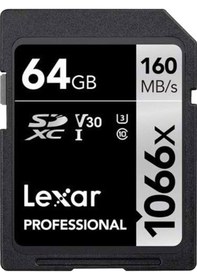 Resim Lexar 64Gb Sdxc Uhs-Iı C10 U3 V60 4K 1066X 