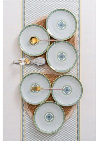 Resim Dubai 6 Kişilik 19 Cm Porselen Pasta & Tatlı Tabağı Seti Ekru 