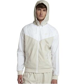 Resim Nike Sportswear Windrunner Jacket Kapüşonlu Erkek Ceketi Beyaz Bej Bej 