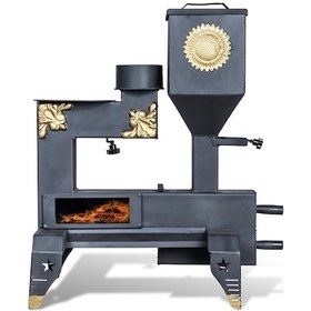 Resim Etinova Pelet Soba M001 Mini Pelet Sobası Desenli Model 