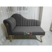 Resim AldaGelsin Yeni Model Ultra Lüks Alda Çizgili Josefin Bench Puf Berjer (120 Cm) 