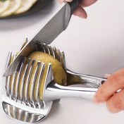 Resim Kolay Tutuşlu Alüminyum Limon Dilimleyici - Limonlar, Domatesler & Soğan için Mükemmel | Zihinsel Meyve & Sebze Hazırlığı için Mutfak Aleti 