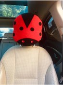 Resim Uğur Böceği Figürlü Oto Yastık 25 Cm Silikon Elyaf 