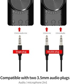 Resim Daytona A4677 USB 2.0 Ses Kartı 7.1 Kanallı Pc ve Laptop Için Pubg Oyun Harici Ses Kartı 3.5mm-Kulaklıkla Tak ve Çalıştır Mikrofon Jakları Ses Kontrolü Mikrofon Oyunları Ses Efekti Yükseltme Adaptörü 
