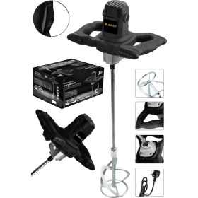 Resim Jetvolt Profesyonel 1800W Devir Ayarlı Elektrikli Alçı Boya ve Harç Karıştırıcı Mikser - Siyah 