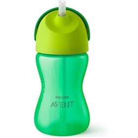 Resim Philips Avent SCF798/01 Desenli Pipetli Damlatmaz Bardak 300 ml 12+ Ay Yeşil 