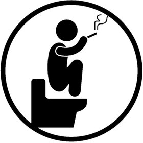 Resim habune Klozet Kapağı Sticker A+Kalite 10 X 10 cm Dayanıklı 