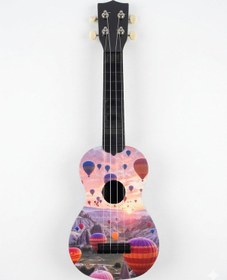 Resim Soprano Ukulele Kapadokya Desenli Kapak 