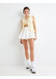 Resim Koton Balon Etek Volanlı Normal Bel Kırık Beyaz 4sak70134uw Ekru 