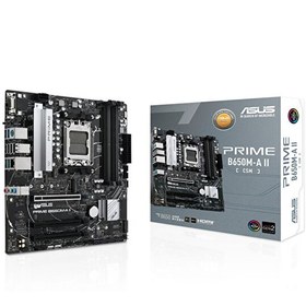 Resim Asus Prime B650M-A II-CSM AMD B650 AM5 Soket DDR5 6400 Mikro ATX Anakart Asus