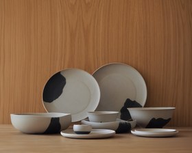 Resim Sand Black Shallow Bowl XS 