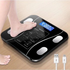 Resim Akıllı Kablosuz Dijital Banyo Ve Vücut Yağ Ağırlık Ölçeği Vücut Kompozisyonu Analizörü Bluetoothlu Tartı 