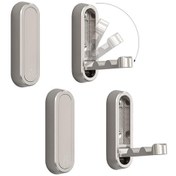 Resim Yifomall Katlanır Duvara Monte Paslanmaz Çelik Kancalar - 4'lü Set, Çok Amaçlı Kullanım İçin İdeal 