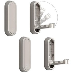 Resim Yifomall Katlanır Duvara Monte Paslanmaz Çelik Kancalar - 4'lü Set, Çok Amaçlı Kullanım İçin İdeal 