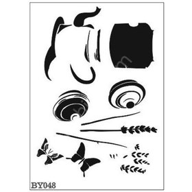 Resim Boyutlu Desen Stencil Şablon 25X35 By-048 