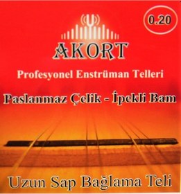 Resim Akort Uzun Sap Bağlama Saz Teli 0.20 