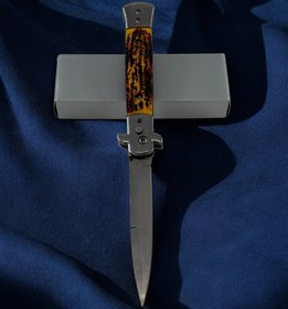 Resim Sustalı İtalyan Çakı AT-015 - Kahverengi 