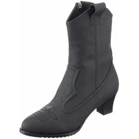 Resim NR1417 Siyah Yağlı Deri Western Fermuarlı Büyük Numara Kadın Çizme 