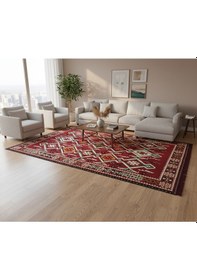 Resim Etnik Motifli Otantik Dekoratif Kilim Desenli Halı 200x300cm M4 