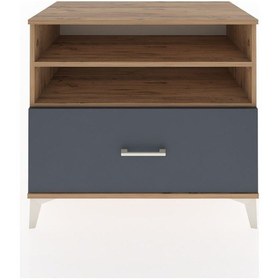 Resim Hyperion Şifonyer 2 Raflı Tek Çekmeceli 88x44x80 Çam-antrasit Atlas Çam 