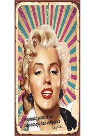 Resim marilyn monroe mini retro ahşap poster 