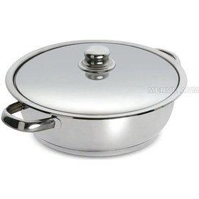 Resim Gülsan Mega Basık Karnıyarık Tencere Çelik 26 CM 4.7 Litre L 