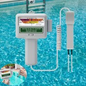 Resim 2'si 1 Arada Taşınabilir Akvaryum pH ve Klor Test Cihazı, CL2/pH Ölçümü için Su Kalitesi Monitörü, Havuz Suyu Analizi, Dayanıklı Plastik, Pille Çalışan 