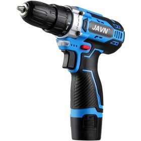 Resim 1 adet JAVN 12V Kablosuz Matkap Elektrikli Tornavida ile 3/8 İnç Mandren, Lityum-İyon Pil ve Şarj Cihazı, Ergonomik Tutma Kolu - Kendin Yap Projeleri ve Profesyonel Kullanım için Kompakt Hafif Tasarım (Mavi/Siyah) 