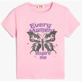 Resim Koton Kız Çocuk T-shirt Pembe 4skg10571ak 24yy59003848 Y5914 Pembe 