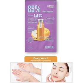 Resim Missha Talks Vegan Squeeze Sheet Mask Canlandırıcı Vegan Yaprak Maske - Super Energizer 