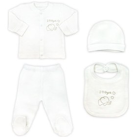 Resim Sema Baby Organic 5 Parça Hastane Çıkışı Zıbın Seti Çok Renkli 