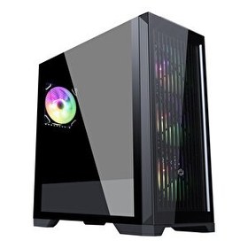 Resim Frısby FC-9455G Vetro 850W 80+ Bronze Siyah Dual-Ring Rgb Fan Mid Tower Atx Kasa 