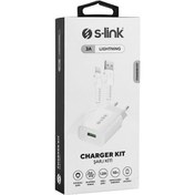 Resim S-link SL-EC10L 1100MA Lightning Şarj Aleti - Beyaz 
