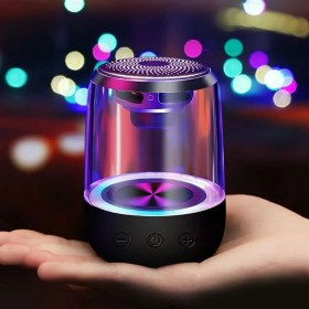 Resim MagicVoice MV-24696 600 Mah Taşınabilir RGB Mikrofonlu Aux-TF-Bluetooth 3 Watt Hoparlör (Beyaz) 
