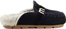 Resim Mou Kadın Terlik/ Panduf ( Ev ) MU.FW431000A BKBK Mou WINTER BIO SLIDE - LOGO Black 