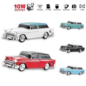 Resim TekizTeknoloji WS-1955 Ledli Araba Usb-Tf-Fm Radyo Bluetooth Hoparlör Siyah 