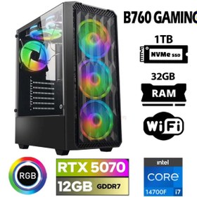Resim Xaser Thunder X140 I7 14700F 32GB Ddr5 Ram 1tb M.2 Nvme SSD 12GB RTX5070 Masaüstü Oyuncu Bilgisayarı 