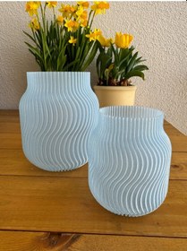 Resim Spiral Çiçek Vazo 