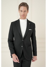 Resim Efor C 694 Slim Fit Siyah Spor Ceket Siyah 