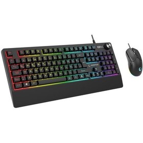 Resim Rampage Km-9858 Jazzy V2 Rgb Klavye , 12800 Dpı Mouse + 30 25cm Mousepad Gaming 3lü Set Optik 