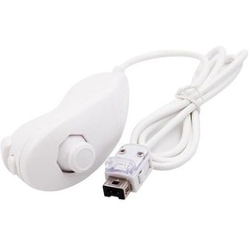 Resim Beyaz-nunchuck Nunchuk Video Oyunu Denetleyicisi Nintendo Wii Konsolu İçin Uzaktan 4 Renk 