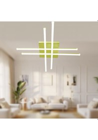 Resim Tt036-sr Tt Ayd. Hashtag 3 Renk Işık Sarı Kaplama Led Avize Gold 