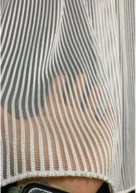 Resim Baran Zara Kalın Çizgili Armür Tül Perde / Ölçünüze Özel Dikim 